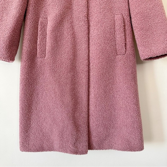 A.L.C. Harlan Open-front Faux-fur Coat In Mauve - Picture 9 of 16